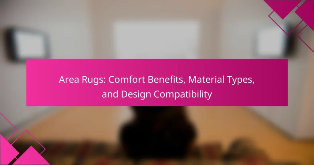 Area Rugs: Comfort Benefits, Material Types, and Design Compatibility