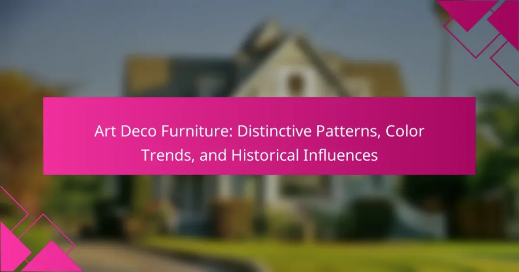 Art Deco Furniture: Distinctive Patterns, Color Trends, and Historical Influences