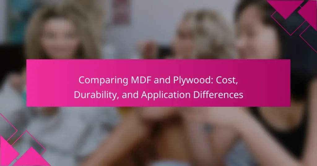 Comparing MDF and Plywood: Cost, Durability, and Application Differences
