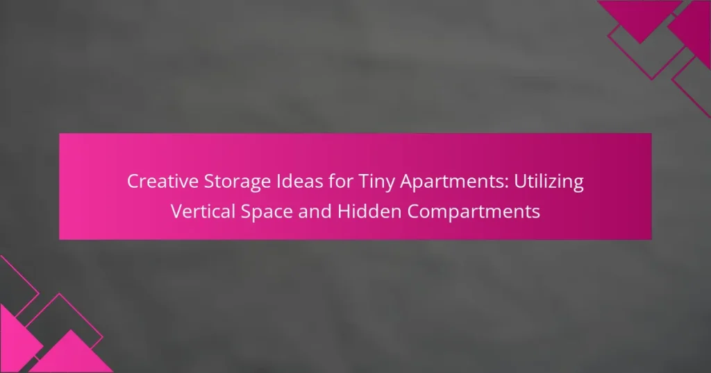 Creative Storage Ideas for Tiny Apartments: Utilizing Vertical Space and Hidden Compartments