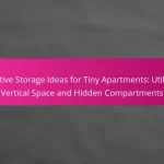 Creative Storage Ideas for Tiny Apartments: Utilizing Vertical Space and Hidden Compartments