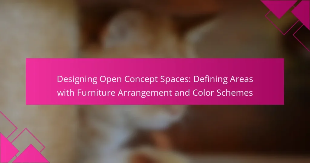 Designing Open Concept Spaces: Defining Areas with Furniture Arrangement and Color Schemes