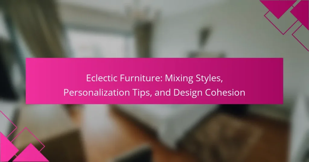 Eclectic Furniture: Mixing Styles, Personalization Tips, and Design Cohesion