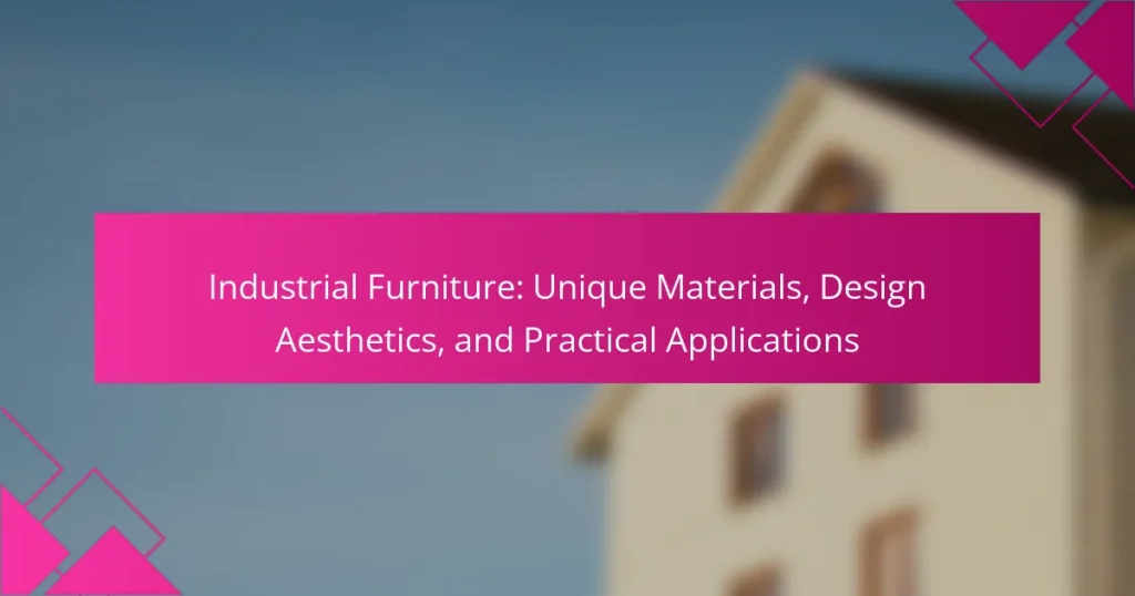 Industrial Furniture: Unique Materials, Design Aesthetics, and Practical Applications