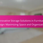 Innovative Storage Solutions in Furniture Design: Maximizing Space and Organization