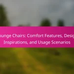 Lounge Chairs: Comfort Features, Design Inspirations, and Usage Scenarios