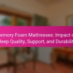 Memory Foam Mattresses: Impact on Sleep Quality, Support, and Durability