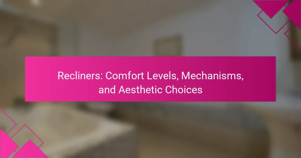Recliners: Comfort Levels, Mechanisms, and Aesthetic Choices