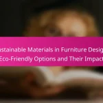 Sustainable Materials in Furniture Design: Eco-Friendly Options and Their Impact