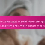 The Advantages of Solid Wood: Strength, Longevity, and Environmental Impact