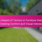 The Impact of Texture in Furniture Design: Creating Comfort and Visual Interest