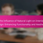 The Influence of Natural Light on Interior Design: Enhancing Functionality and Aesthetics