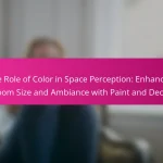 The Role of Color in Space Perception: Enhancing Room Size and Ambiance with Paint and Decor