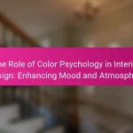 The Role of Color Psychology in Interior Design: Enhancing Mood and Atmosphere