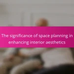 The significance of space planning in enhancing interior aesthetics