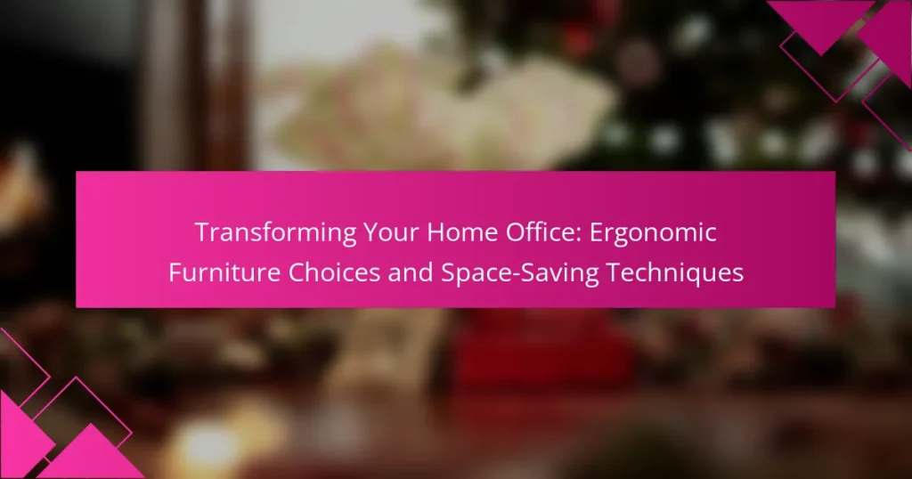 Transforming Your Home Office: Ergonomic Furniture Choices and Space-Saving Techniques