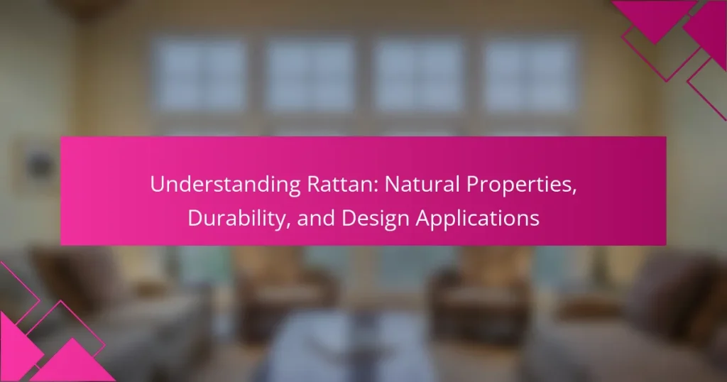 Understanding Rattan: Natural Properties, Durability, and Design Applications