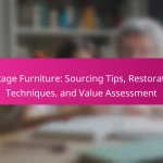 Vintage Furniture: Sourcing Tips, Restoration Techniques, and Value Assessment