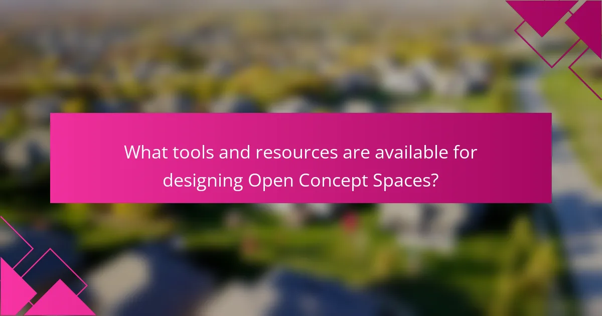 What tools and resources are available for designing Open Concept Spaces?